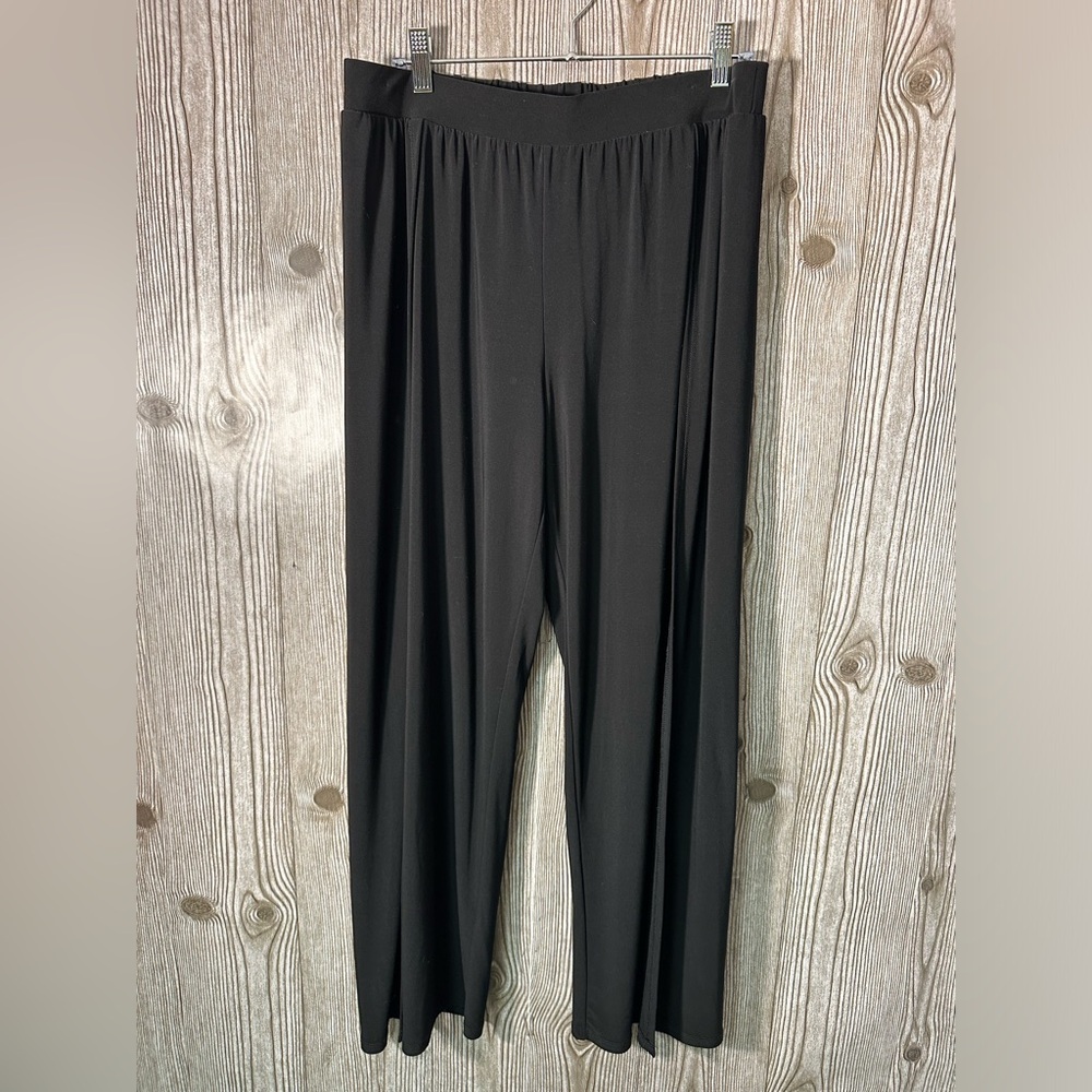 1. State Pull On Black Wide Leg Dress Pants Sz M